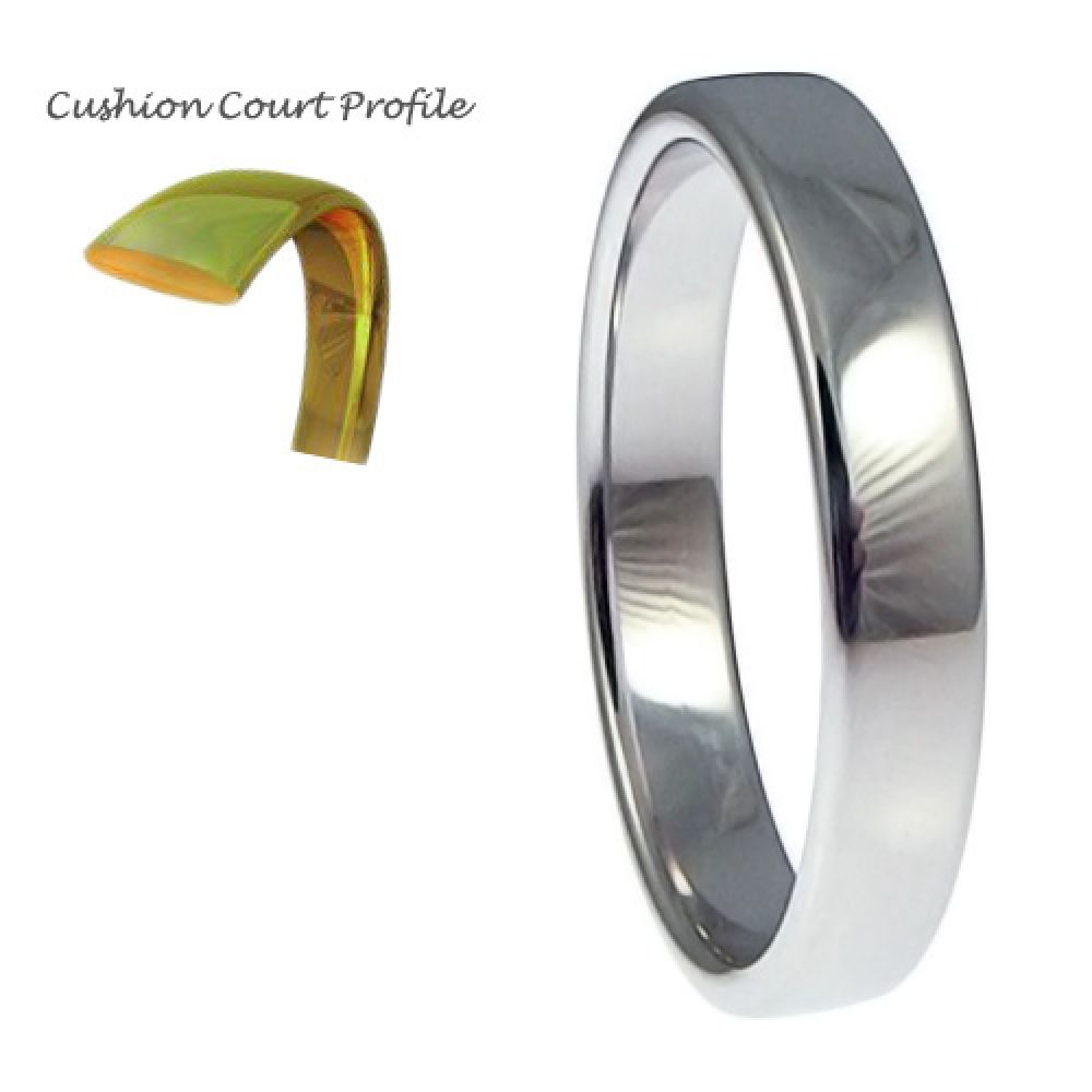 3mm 950 Platinum Heavy Cushion Court Comfort Wedding Rings Bands