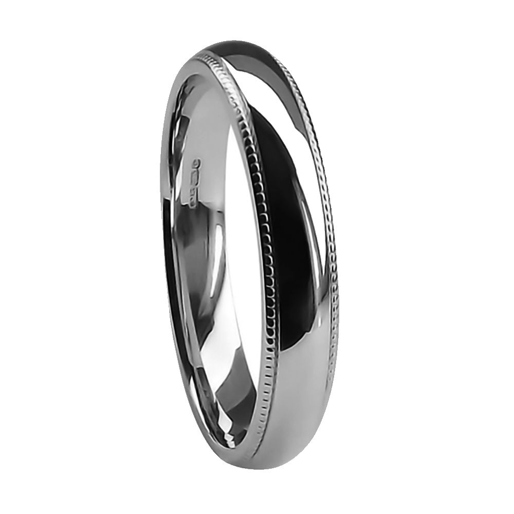3mm 950 Platinum Heavy Court Comfort Wedding Rings Bands