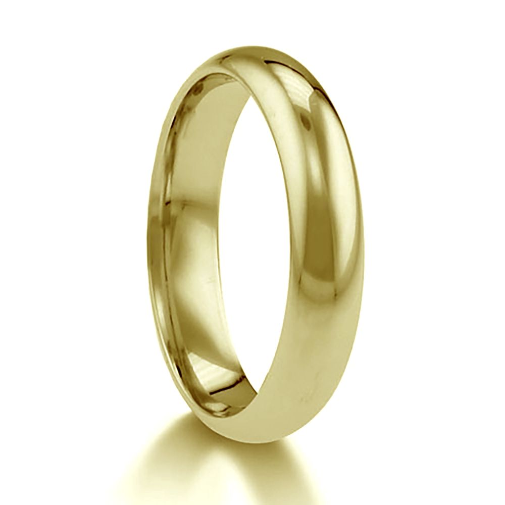 5mm 18ct Yellow Gold Paris Profile Wedding Rings Bands