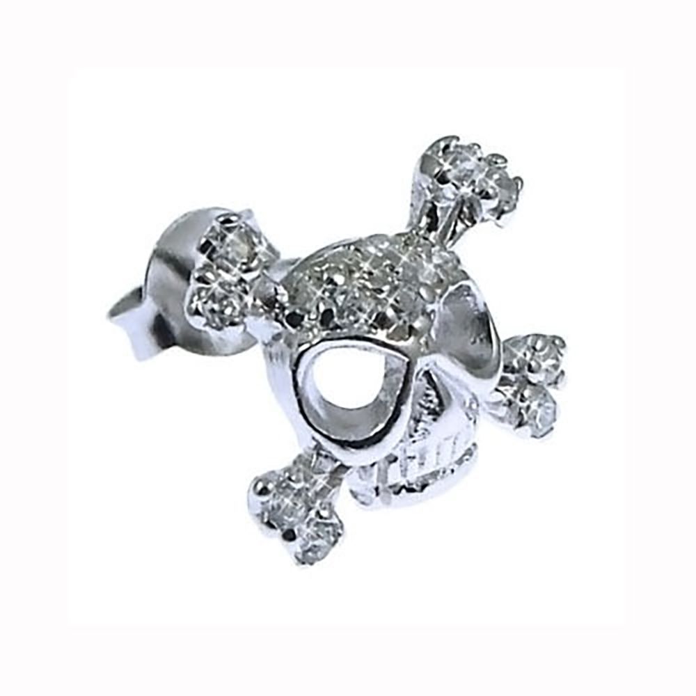 Men's 925 Sterling Silver And CZ Stud Earring